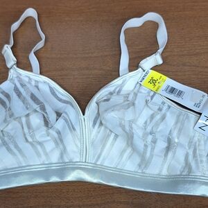 Warner's 1013 Naked Stripes Soft Cup Sz 38C White